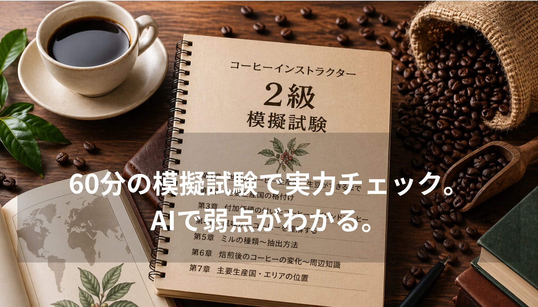 コーヒーインストラクター2級模擬試験バナー